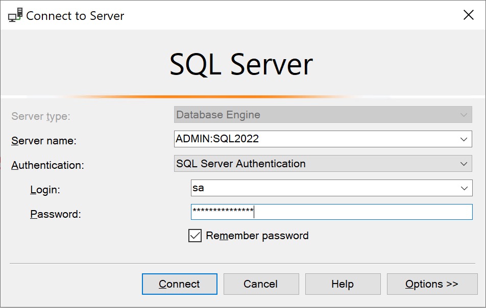 SQL Server DAC Connection SSSMS